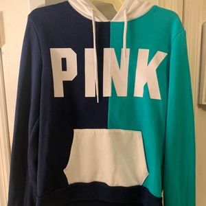 Victoria Secret Pink Color block hoodie